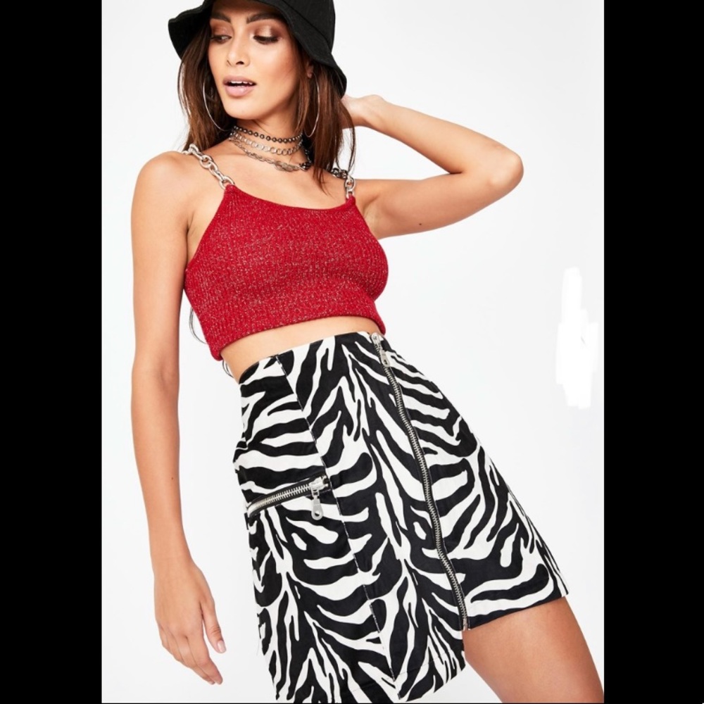 The Ragged Priest Zebra Animal Print Skirt 🦓